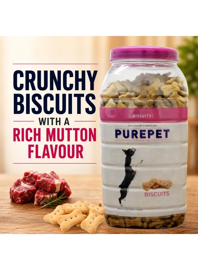 Purepet Purepet Dog Treats Biscuits 455g | Mutton Flavour | Active Behaviour | Oral Health | Training and Behaviour | Healthy Immune System (All Life Stages) - Image 4