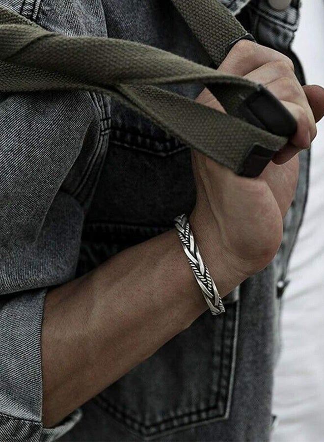 فيميلو سوار للرجال والنساء، سوار نسج مفتوح عتيق مصنوع يدويًا، سوار مجدول مجدول مفتوح ومضفر ومفتوح من التايلاندية - Image 5
