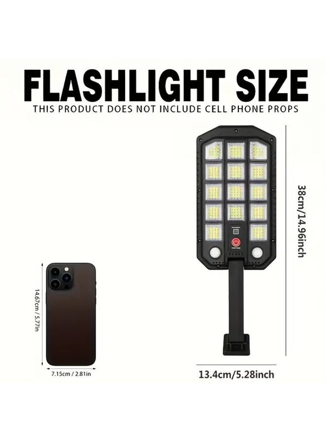 220 مصباح شمسي للشوارع LED في الهواء الطلق مع حساس حركة للإضاءة من الغسق إلى الفجر لمواقف السيارات - Image 4