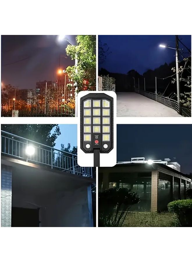 220 مصباح شمسي للشوارع LED في الهواء الطلق مع حساس حركة للإضاءة من الغسق إلى الفجر لمواقف السيارات - Image 5