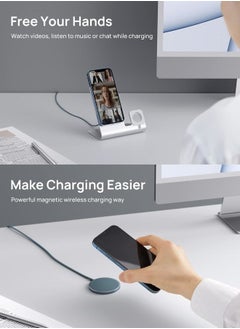 JSAUX Magnetic Wireless Charger Compatible with MagSafe Charger/iPhone 14/14 Pro/14 Plus/14 Pro Max/ 13/13 Pro/13 Pro Max/13 Mini/ 12, Wireless Charging Pad, Mag Charger (Blue) 