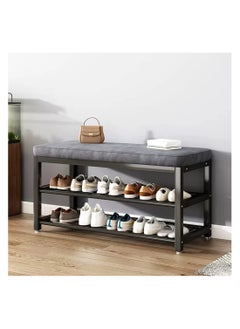 XICEN 2-Tier Shoe Rack Organizer Bench With Cushion Padded Seat For Hallway Entryway 8 Pairs Of Shoe（80x32x53cm ）  - Image 2