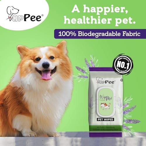 PUPPEE Wipe ME 100% Biodegradable 192 Count (Pack of 4) Wet Wipes for Dogs, Cats & All Pets | Lavender Essential, Vitamin E & Olive Oil | Anti-Bacterial | Cleansing, Deodorising & Grooming Wipes - Image 4