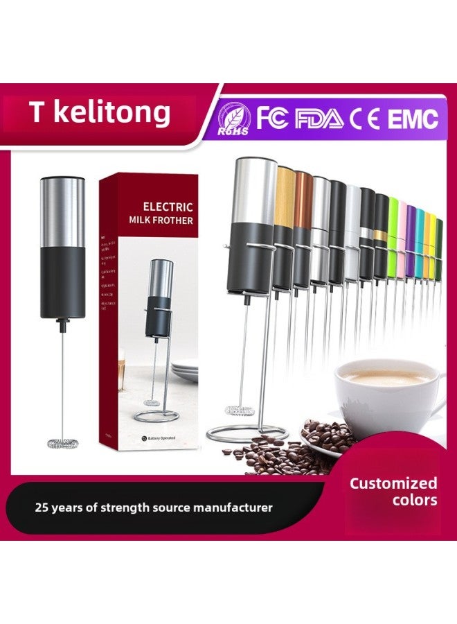 Electric Coffee Mixer Manufacturers Milk Frother Handheld Frother Milk Beater Electric Egg Beater Kitchen Gadgets-Color:Material: Abs Plastic Model-rechargeable Model-electric Milk Frother/kjbq-7-bs - Image 2