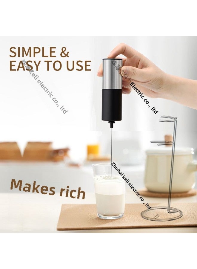 Electric Coffee Mixer Manufacturers Milk Frother Handheld Frother Milk Beater Electric Egg Beater Kitchen Gadgets-Color:Material: Abs Plastic Model-rechargeable Model-electric Milk Frother/kjbq-7-bs - Image 3