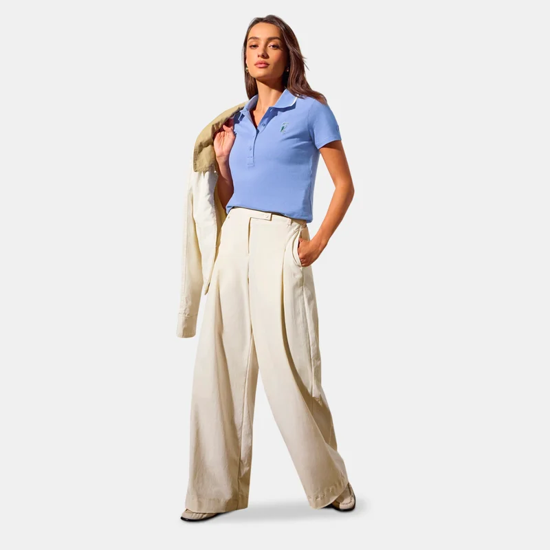 Fabletics Blue Women's Pique Polo Shirt for Women | Best Price UAE