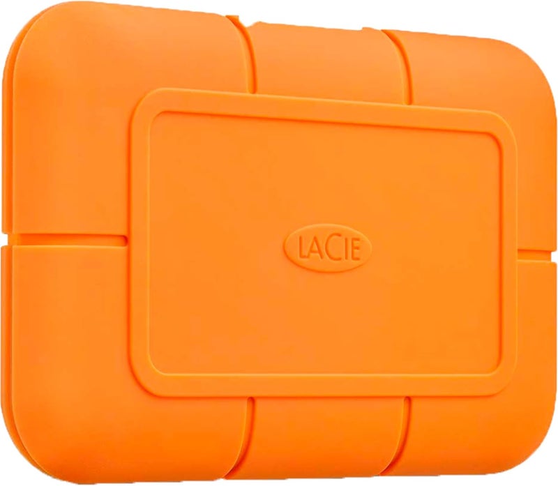 لاسي محرك الأقراص SSD الخارجي LaCie Rugged سعة 500 جيجابايت، مع USB-C و USB 3.0، ومقاومة شديدة للماء والسقوط من ارتفاع 3 أمتار، متوافق مع أجهزة الكمبيوتر وماك وآيباد وآيفون (STHR500800) - Image 1