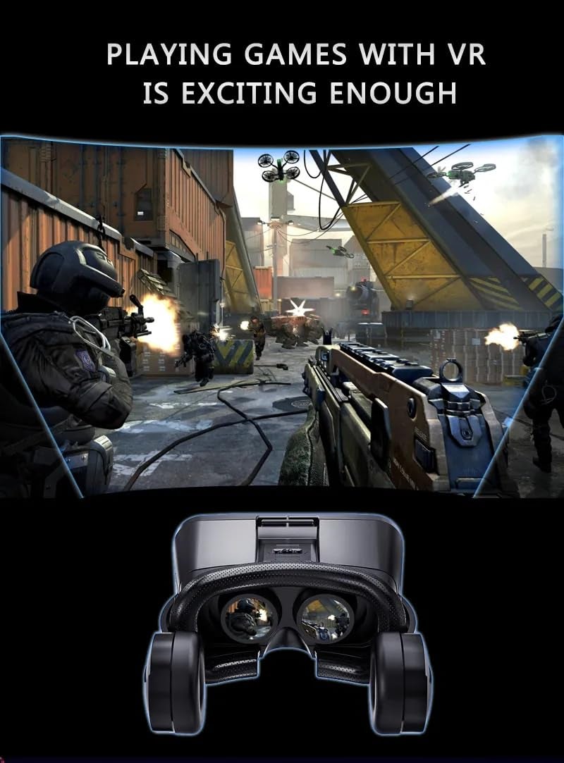 TECHDASH Gaming Virtual Reality Headsets with Built in Headphones | Adjustable Lenses | Compatible with Android, iOS, Windows | Suitable for 4.0-6.5 inch Mobiles - Image 5