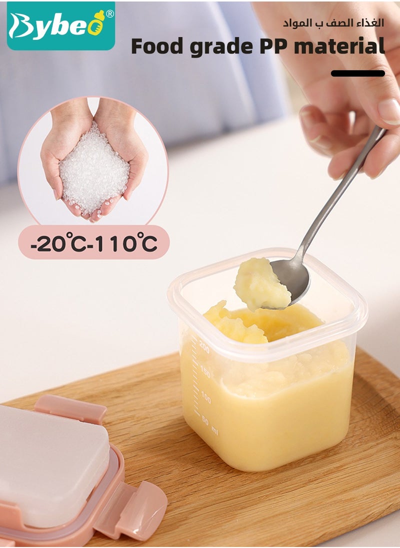 Bybeo - 3Pcs Baby Food Containers With Removable Ice Pack, Reusable Baby Food Storage Box, Snack Container with Lids for Infant & Babies, Microwave & Dishwasher Friendly, BPA Free, Easy to Store & Keep Fresh - Image 1