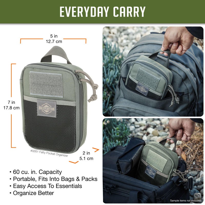 Maxpedition Maxpedition Medium Fatty 2012 Pocket Organizer (Foliage Green)  - Image 2
