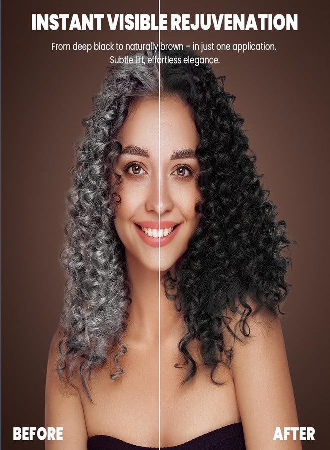 BELEZALIB Instant Black Hair Dye Shampoo for Women Man Hair Color Shampoo for Gray Hair - 100% Gray Coverage - Natural Plant Hair Dye 3 in 1, 16.9Fl OZ - Image 2