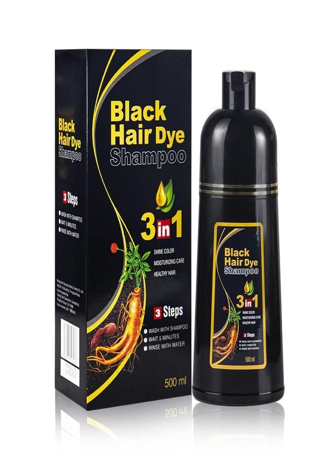 BELEZALIB Instant Black Hair Dye Shampoo for Women Man Hair Color Shampoo for Gray Hair - 100% Gray Coverage - Natural Plant Hair Dye 3 in 1, 16.9Fl OZ - Image 1