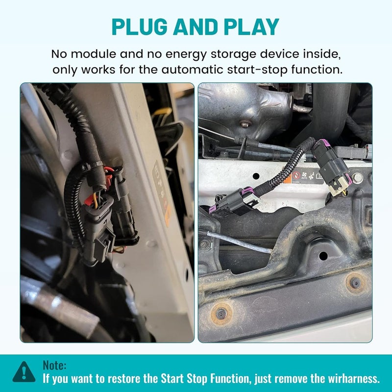 NuIth Auto Start Stop Deactivating Wire for 2019-2023 Chevy Equinox Malibu Cruze/2019-2022 Cadillac CT6 XT4 XT5 XT6 19-23 Buick Enclave Encore Vehicle Auto Stop Start Eliminator Harness Plug - Image 5