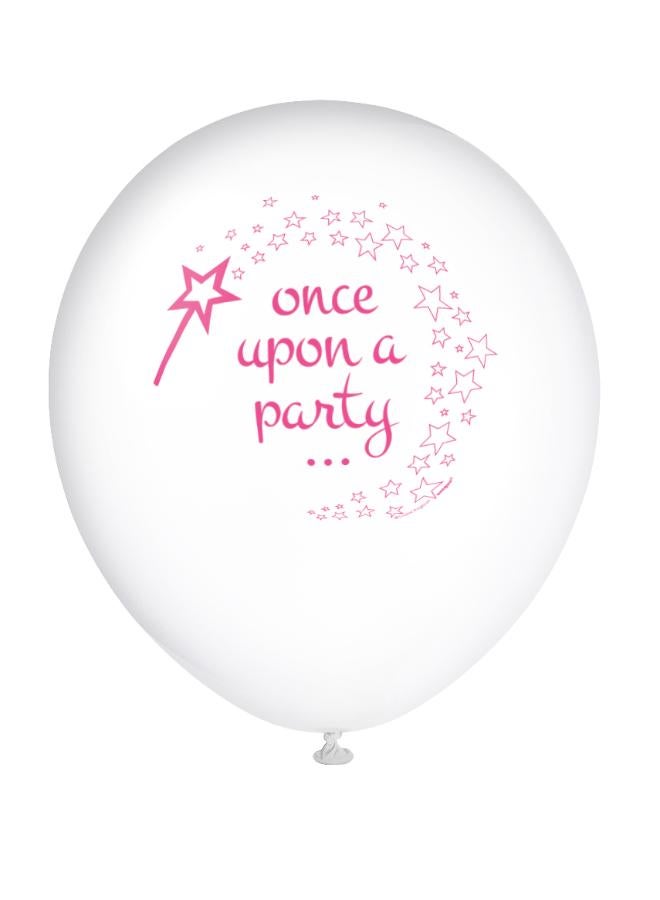 Unique 12" Pink Princess and Unicorn Balloons - Pack of 8 - Image 4