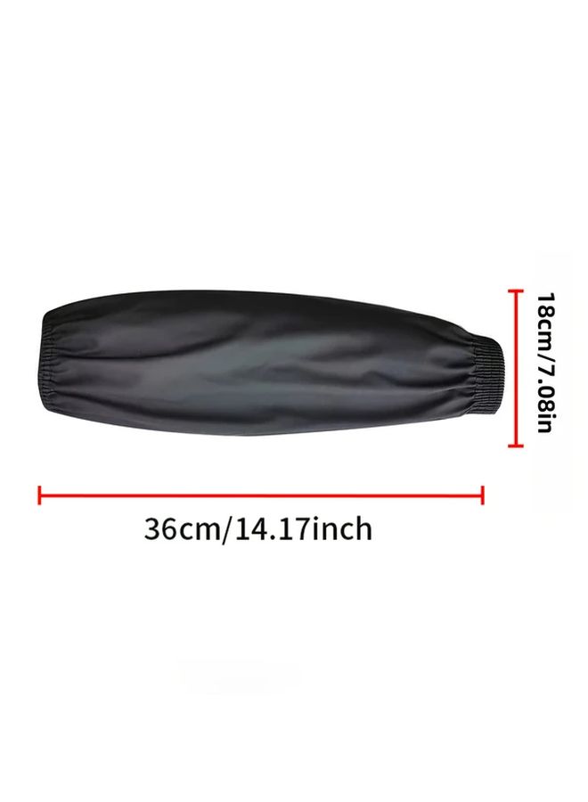 Artificial Leather Protective Sleeves Chinese Red for Cooking Cleaning Household Chores - Image 2