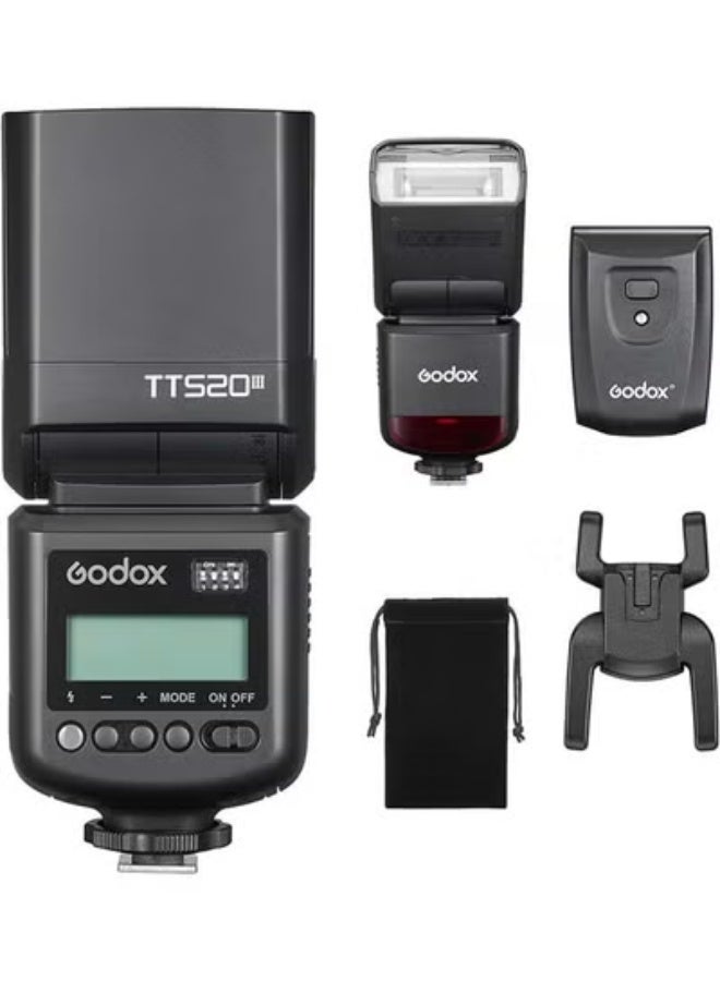 GODOX TT520 III Camera Flash Universal Speedlite with RT Wireless Trigger Transmitter for Sony Canon Nikon Pentax Olympus Fuji Panasonic DSLR Cameras with Hot Shoe - Image 1