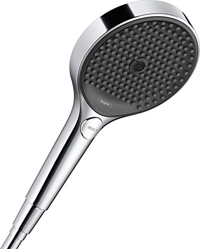 hansgrohe Rainfinity Rain 5-inch Modern Handheld Shower Head 3-Spray PowderRain, Intense PowderRain, MonoRain in Chrome, 26864001 - Image 1