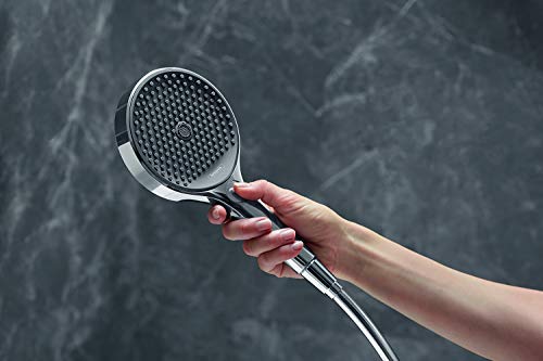 hansgrohe Rainfinity Rain 5-inch Modern Handheld Shower Head 3-Spray PowderRain, Intense PowderRain, MonoRain in Chrome, 26864001 - Image 3