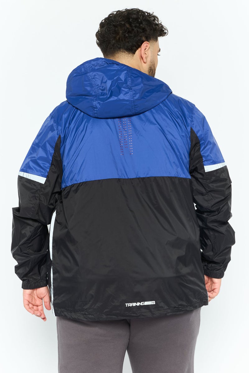 Scuderia Ferrari Men Sportswear Fit Hooded Long Sleeve Training Jackets, Blue - Image 4