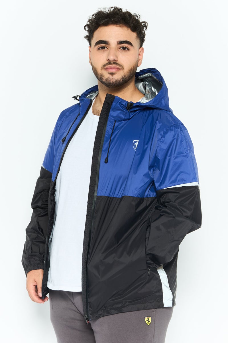 Scuderia Ferrari Men Sportswear Fit Hooded Long Sleeve Training Jackets, Blue - Image 1