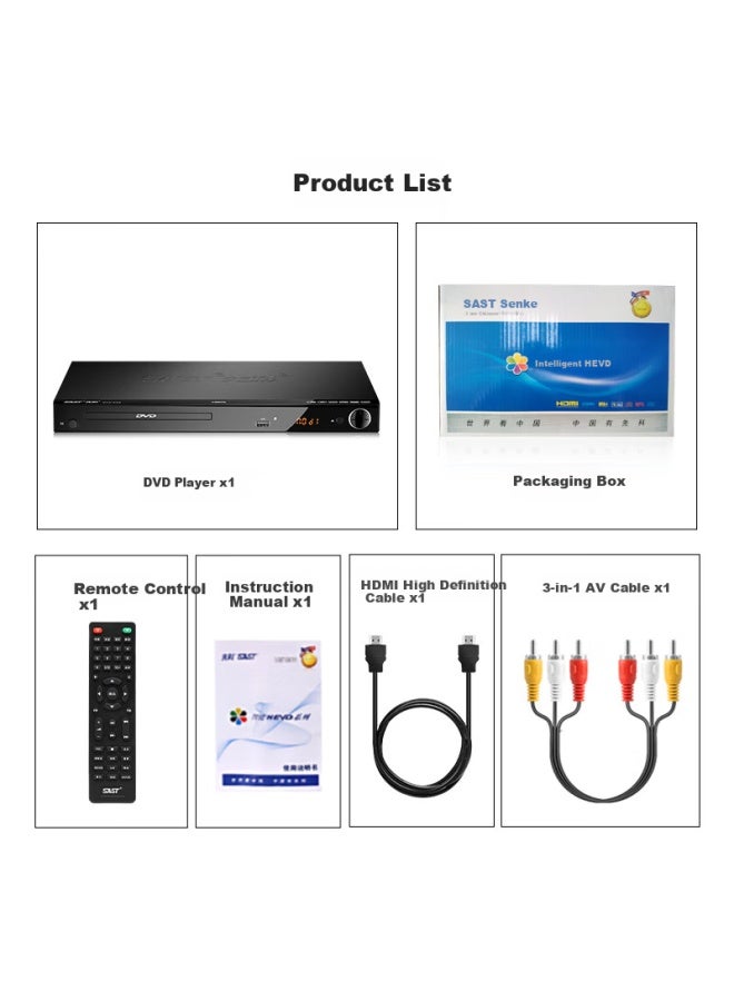 SAST Dvp-358 Dvd Player, Hdmi Chitu Disc Player, Cd Player, Vcd Player, Dvd Drive Player, Video Disc Player, Usb Music Player - Image 3
