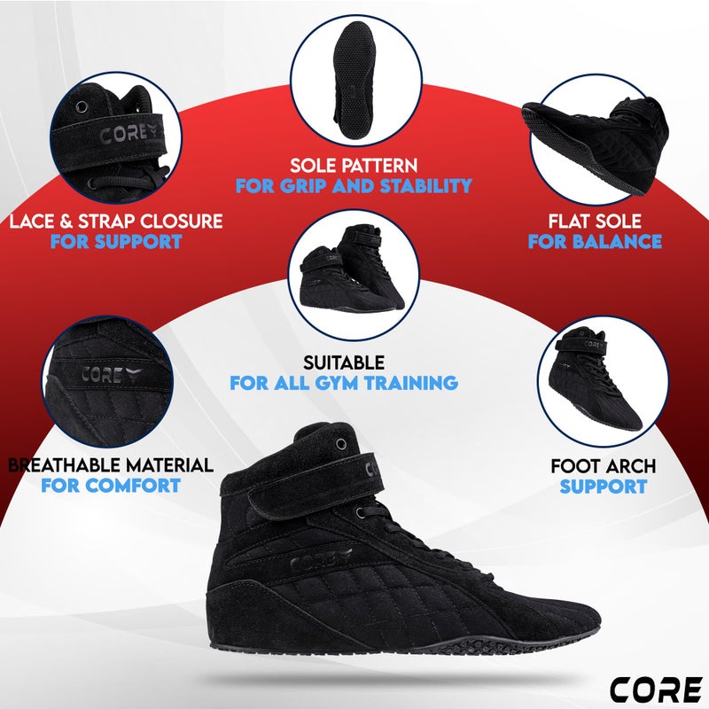 CORE Bodybuilding Shoes Beast US 7 Black - Image 4