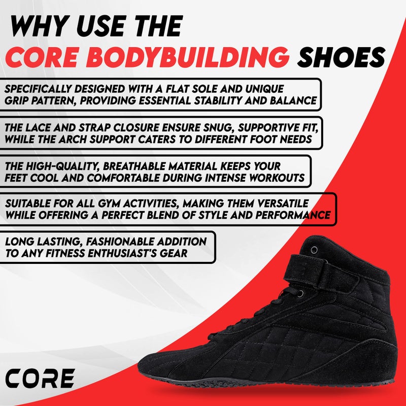 CORE Bodybuilding Shoes Beast US 7 Black - Image 5