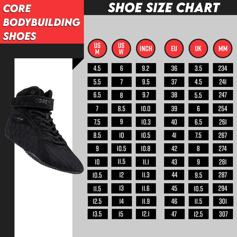 CORE Bodybuilding Shoes Beast US 7 Black - Image 2