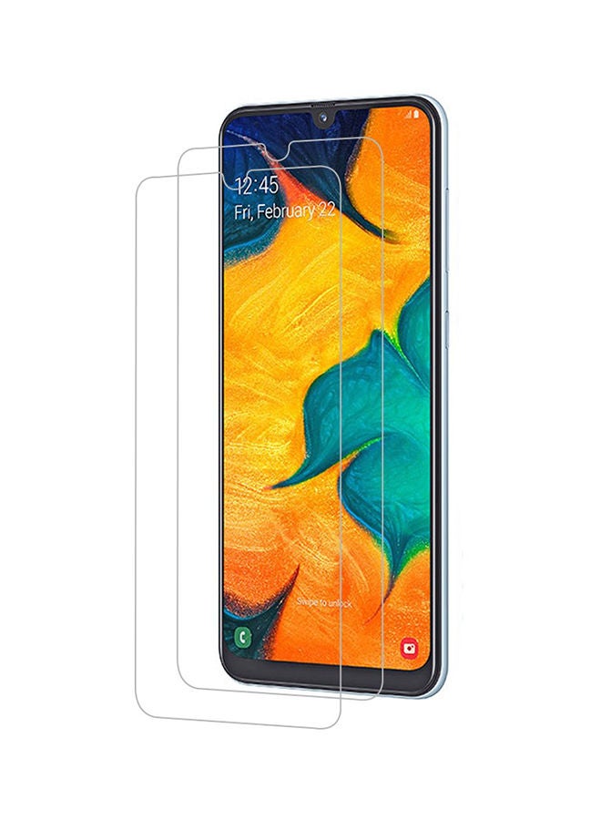 NIBEMINENT Pack of 2 Tempered Glass Screen Protector For Samsung Galaxy A30 Clear - Image 3