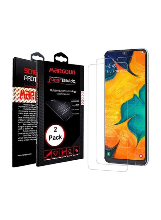 NIBEMINENT Pack of 2 Tempered Glass Screen Protector For Samsung Galaxy A30 Clear - Image 2