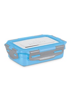 Milton Milton Steely Super Deluxe Insulated Inner Stainless Steel Small Tiffin Box, 400 ml, with Inner Stainless Steel Container, 120 ml and Spoon, Sky Blue | Kids Lunch Box | Easy to Carry | Easy to Clean  - Image 2