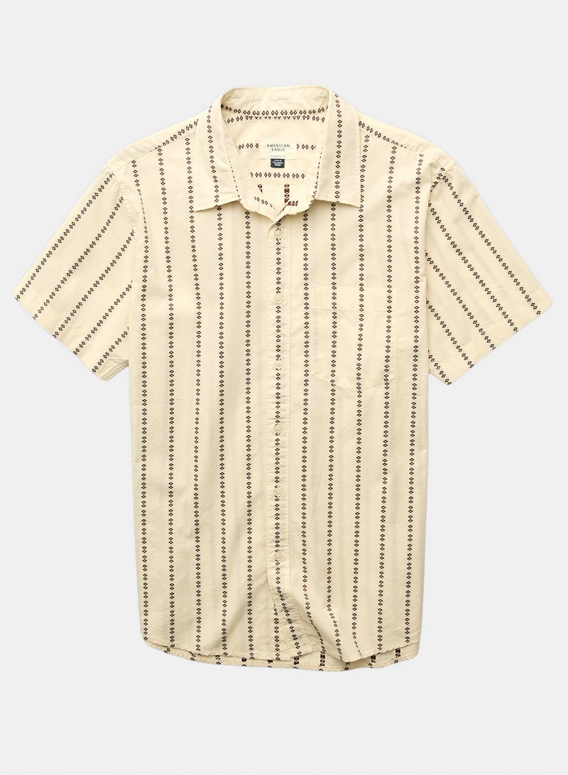 American Eagle AE Short-Sleeve Button-Up Shirt - Image 3