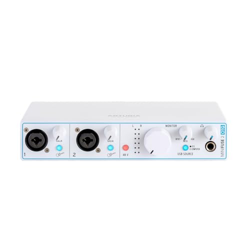 Arturia - MiniFuse 2 OTG - Audio & MIDI Interface with Creative Software for Recording, Production, Podcasting, Guitar, USBC/USBA - White - Image 1