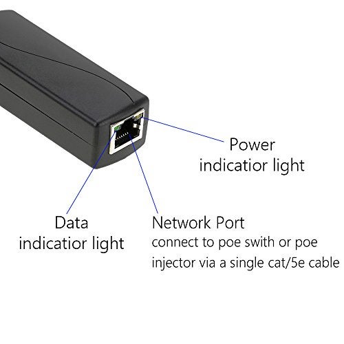 ANVISION Active 48V to 12V PoE Splitter Adapter, IEEE 802.3af Compliant 10/100Mbps, DC 12V Output - Image 4