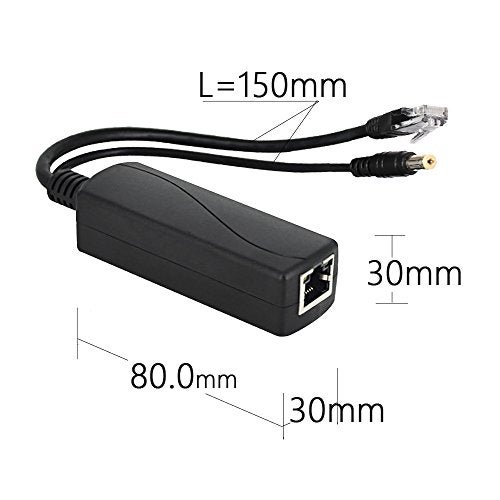 ANVISION Active 48V to 12V PoE Splitter Adapter, IEEE 802.3af Compliant 10/100Mbps, DC 12V Output - Image 2