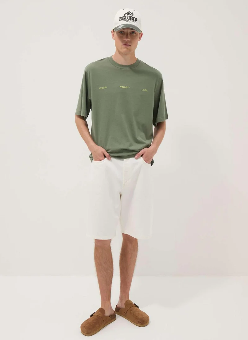 Ovs OVS Green Pure Cotton Short-Sleeve T-Shirt