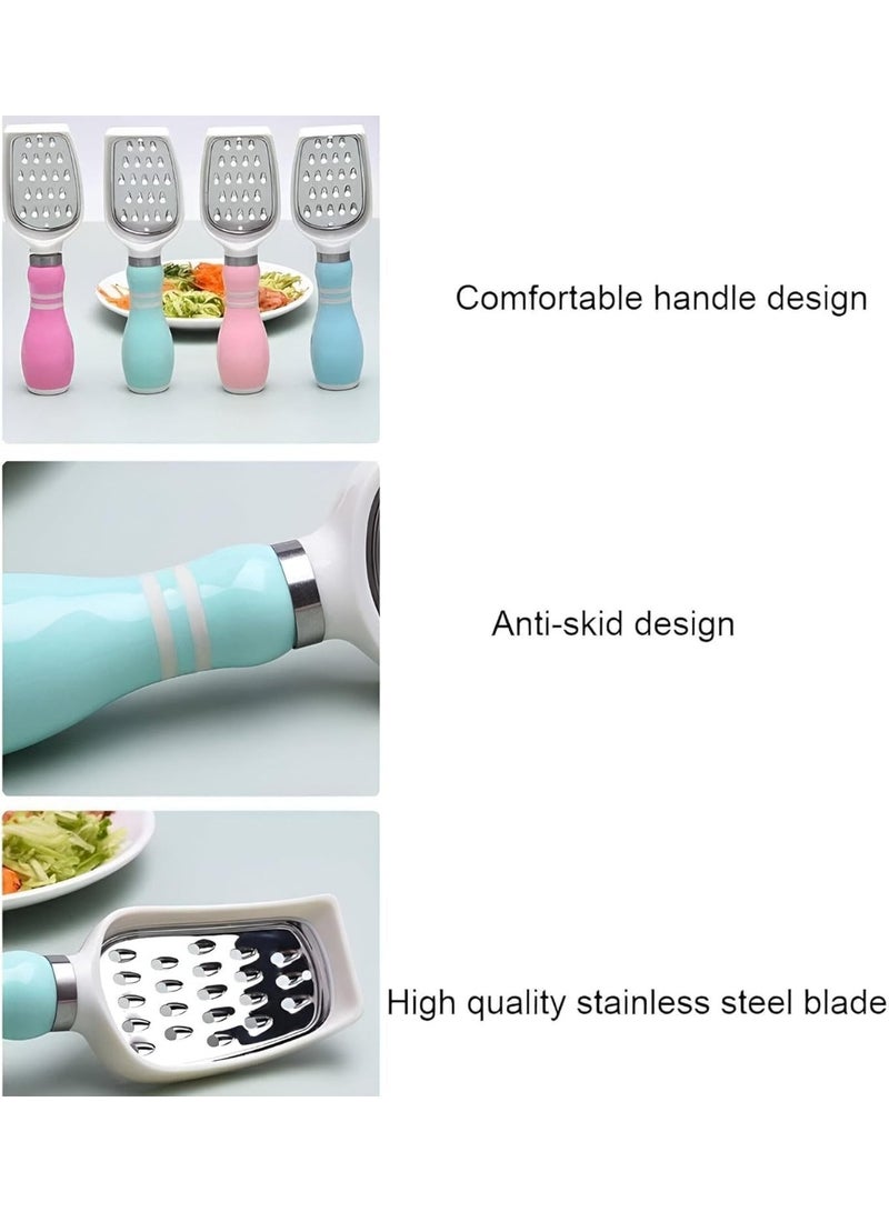 Multi-Blade Stainless Steel Grater – Practical Kitchen Tool for Grating and Slicing Vegetables, Fruits, and Cheese, Safe and Easy to Clean-Multicolor - Image 2