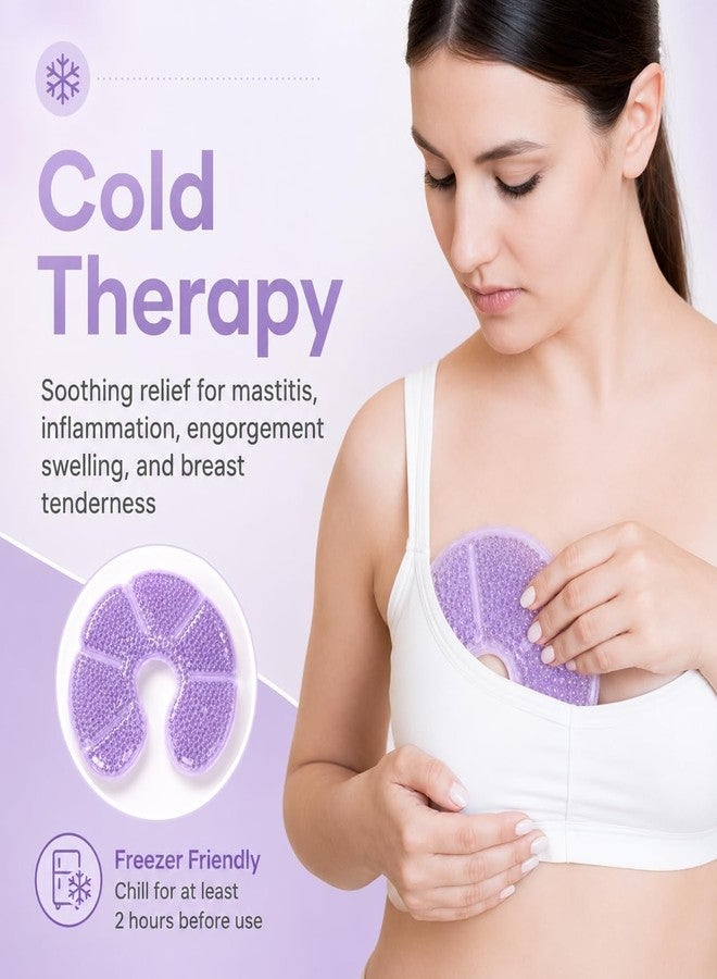 Calyrex عبوات كاليريكس للعناية بالثدي للأمهات المرضعات - ضمادات جل ساخنة وباردة قابلة لإعادة الاستخدام مع أغطية ناعمة قابلة للغسل، لتخفيف احتقان الثدي، ودعم تدفق الحليب، ومستلزمات الرضاعة الطبيعية والشفط - Image 3