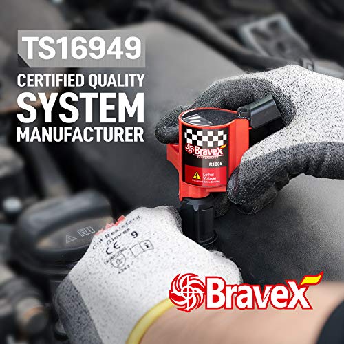 Bravex Ignition Coil Pack & Spark Plug SP479 for Ford F-150 F-250 4.6L 5.4L V8 DG508 DG457 DG472 DG491 Crown Victoria Expedition Mustang Lincoln Mercury Curved Boot Set of 8 (15% More Energy) - Image 5