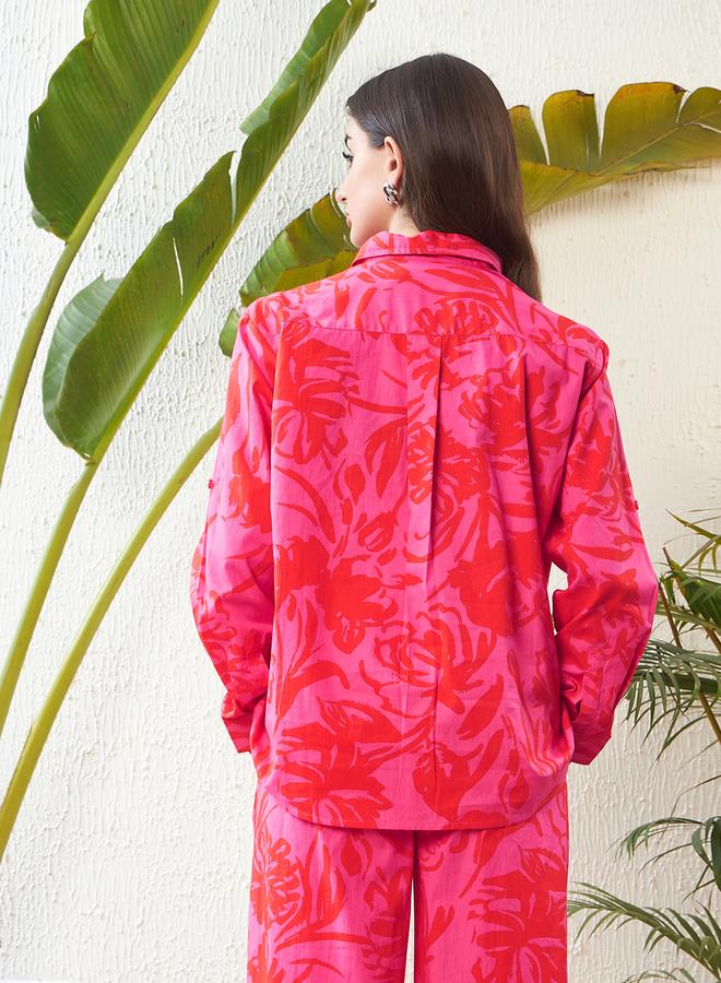 SASSAFRAS Floral Print Shirt with Roll Up Sleeves - Image 5