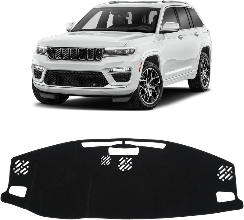 KUST Car Dash Cover Mat for Jeep Grand Cherokee 4XE (2022-2026) - Non-Slip Black Dashboard Mat - Image 1