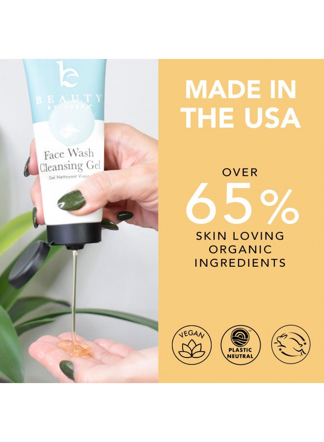 Beauty by Earth Face Wash - USA Made with Natural & Organic Ingredients, Facial Cleanser for Acne Prone, Combination & Oily Skin, Non Toxic Face Wash for Sensitive Skin, Gentle Face Cleanser for Women & Men - Image 3