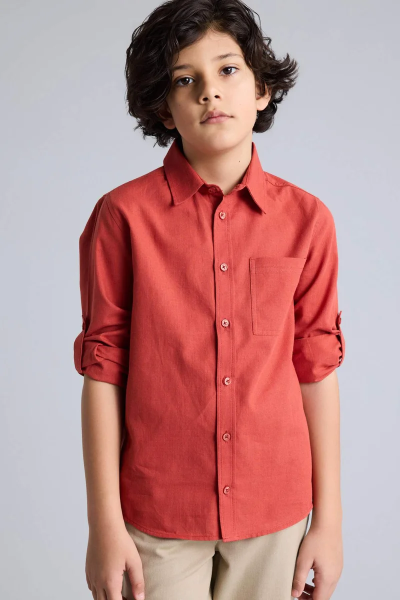 ديفاكتو Regular Fit Long Sleeve Shirt