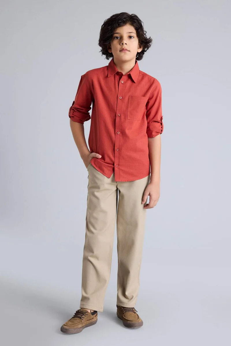 ديفاكتو Regular Fit Long Sleeve Shirt