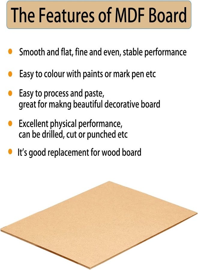 Curious Button مجموعة من 3 قطع من ألواح MDF الصنوبرية الفارغة مقاس 6 × 8 بوصة، بأزرار غريبة، 6 مم، مناسبة للأعمال الفنية والحرفية، ألواح MDF سميكة صلبة (6 × 8 × 6 مم) للأعمال الحرفية | ألواح MDF غير مكتملة - Image 3