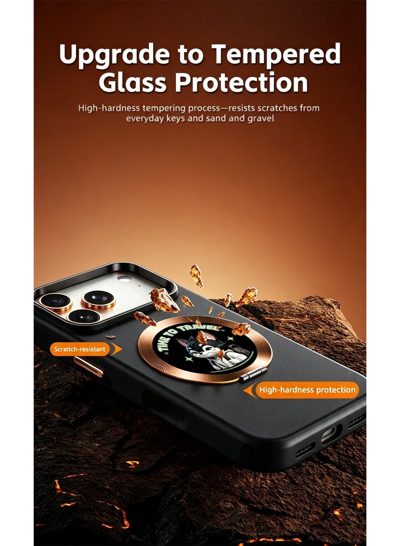 Black Smart Display Phone Case for iPhone 17 Pro Max, Magnetic Protective Cover with 1.52" Touch Screen, MagSafe Compatible, Bluetooth Connectivity, 550mAh Battery, Camera Preview & Smart Notifications - Image 5