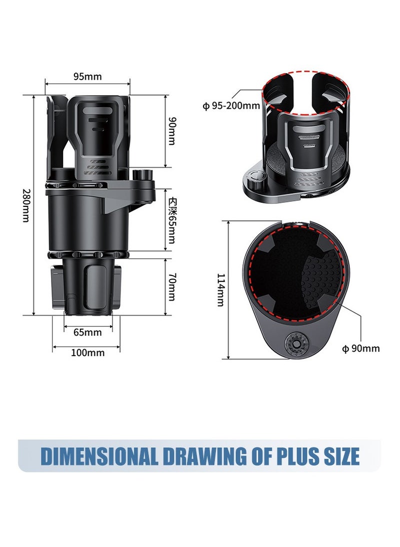 general New multi-function car water cup holder, car beverage holder, large with switch lock - Image 3