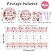 Tevxj 98pcs Dog Birthday Party Decorations Puppy Tableware Set Plates Napkins Pink Dog Theme Tablecloth for Girl Birthday Lets Pawty Party Supplies Kit Pet Dogs Table Cover Dinnerware Paw Print Theme Favors - Image 2