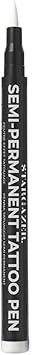 Stargazer SemiPermanent Vegan Tattoo Pen 13 Up To 24 Hour Strong White Colour For Skin Art With A Fine Line Nib - Image 1