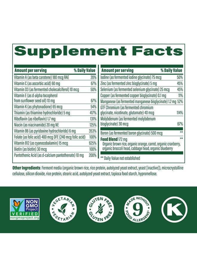MegaFood ميغا فود أون ديلي فيتامين متعدد الحديد خالي - فيتامين متعدد للنساء والرجال - مع طعام حقيقي - مكمل دعم المناعة - صحة العظام - استقلاب الطاقة - نباتي؛ غير معدل وراثيًا؛ بدون حديد - 60 قرص - Image 2